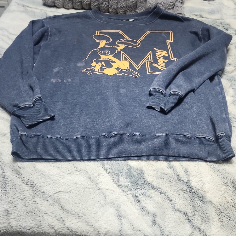Disney Blue and Yellow Mickey Mouse Sweatshirt